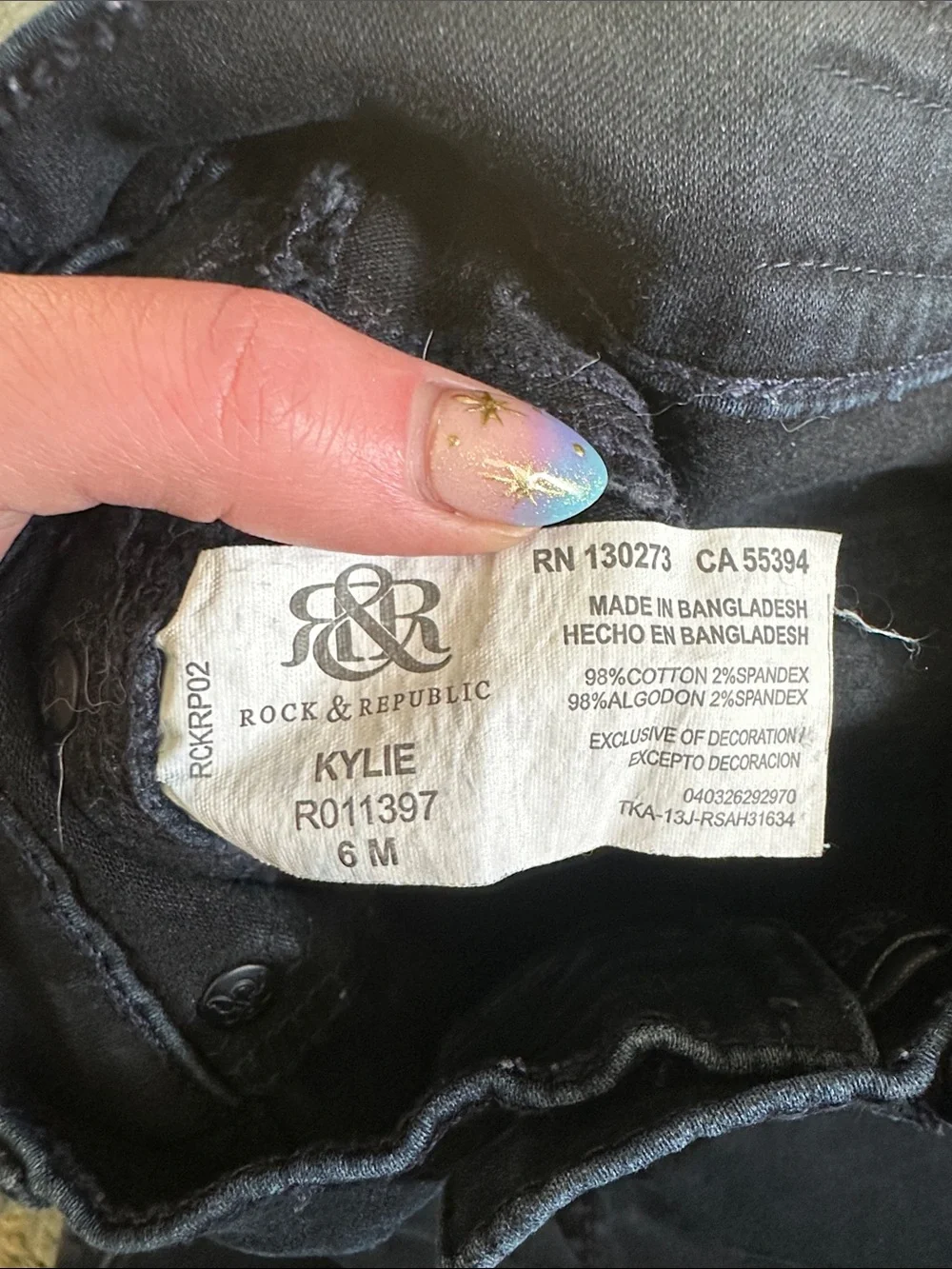 Rock & Republic Kylie Black Skinny Jeans